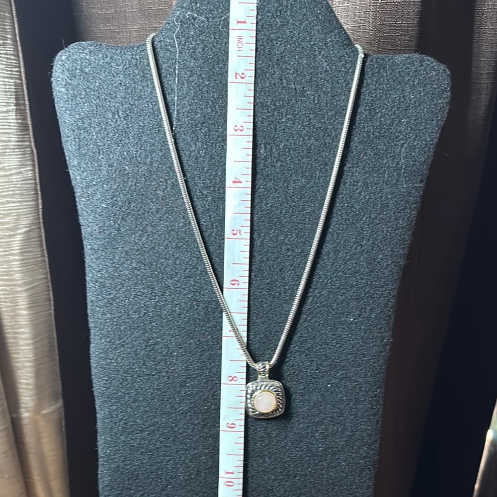 Minimalist Silver toneNecklace with Pendant